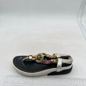 Rhinestones Flip Flops For Women ,Black Sliver Sandals